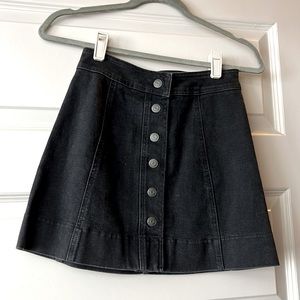 Madewell Black Denim Skirt